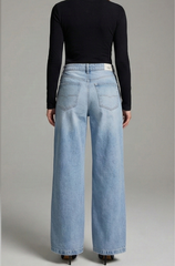 Essential High-Rise Comfort Denim - Soft Blue - BFJ007