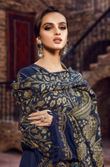 Maria.B - 3PC Dhanak Embroidered Suit - BFRZ0113