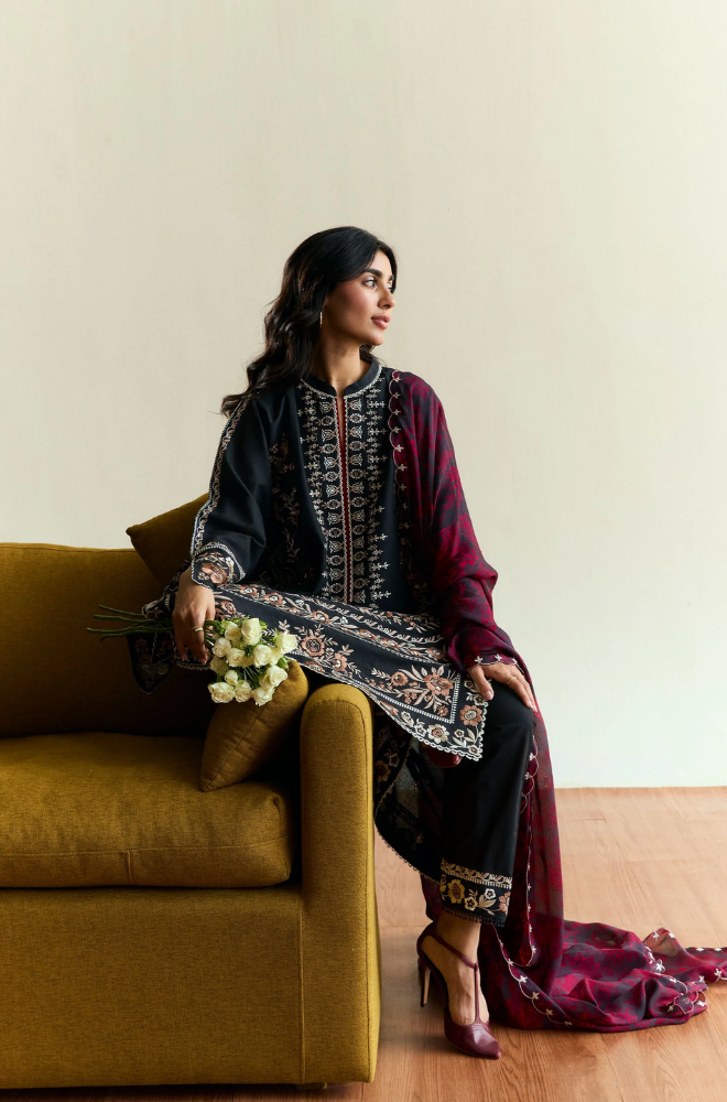 Zarashahjhan - Winter 3PC Dhanak Embroidered Suit - BFB0496