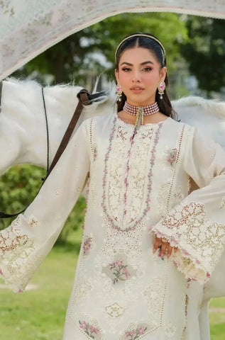 ELAF - 3PC Summer Lawn Embroidered Shirt with Chiffon Printed Dupatta and Trouser - BFB0792