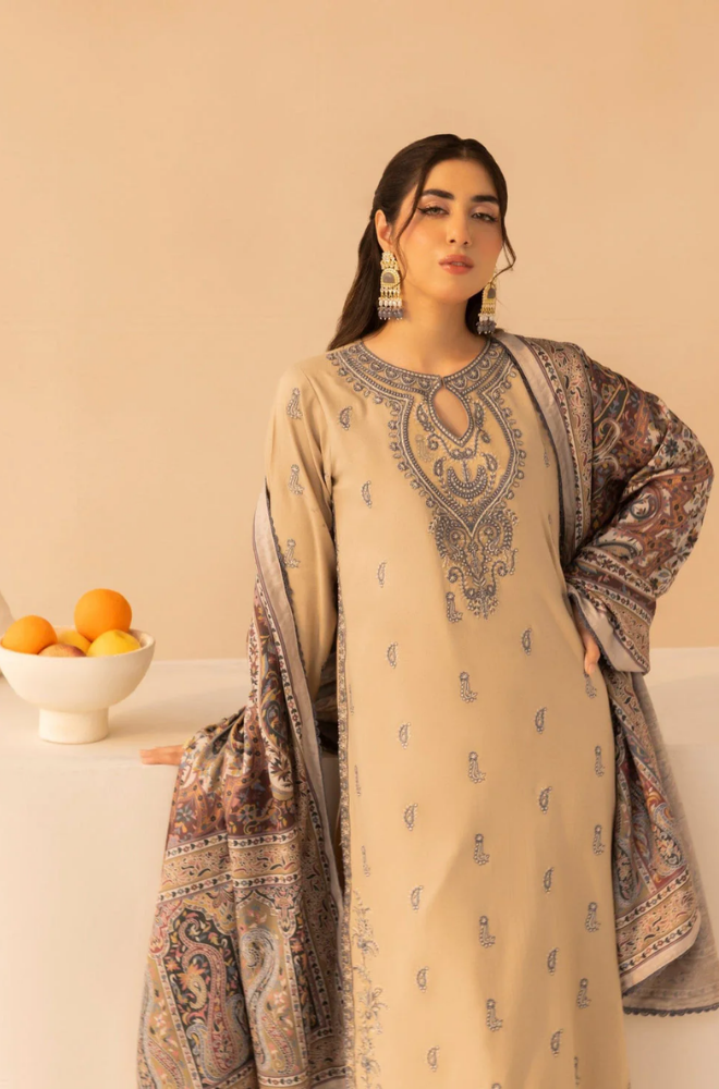 Mohagni - 3PC Lawn Embroidered Suit - BFB0224