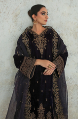 Boraque - 3PC Velvet Embroidered Suit - BFB0170