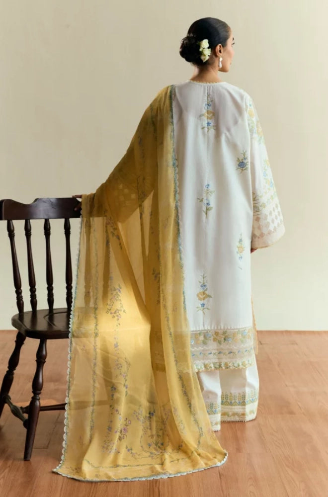Coco - 3PC Dhanak Embroidered Shirt With Wool Printed Dupatta and Trouser - BFB01082