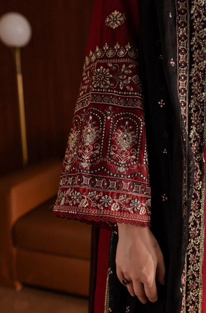 Zara Shahjahan - Winter 3PC Dhanak Embroidered Suit - BFB0454
