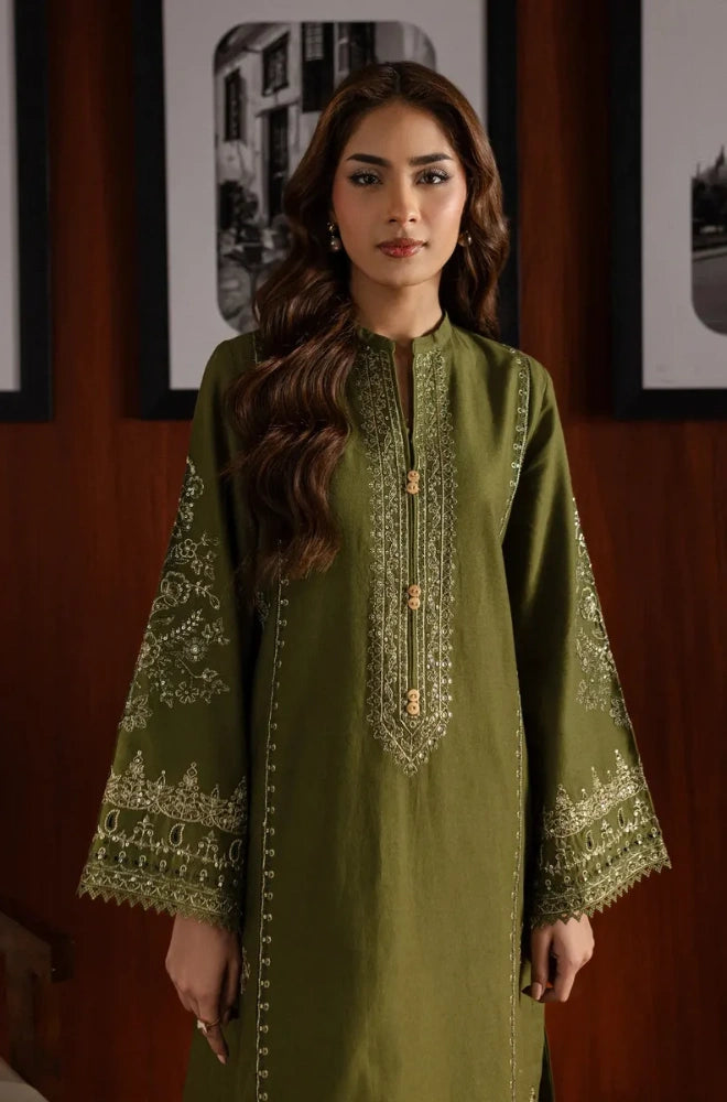 Batik - 2PC Dhanak Embroidered Shirt With Trouser - BFB01079