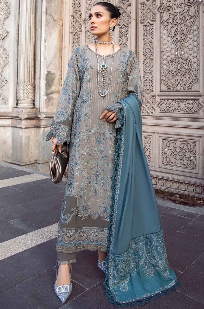 Bareeze- Winter 3PC Dhanak Embroidered Suit - BFB0470