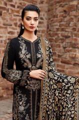 Maria.B - 3PC Dhanak Embroidered Suit - BFRZ0114