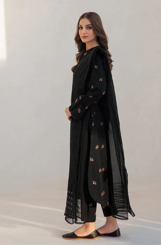 Jazmin - 3PC Dhanak Embroidered Shirt With Organza Embroidered Dupatta and Trouser - BFB0907