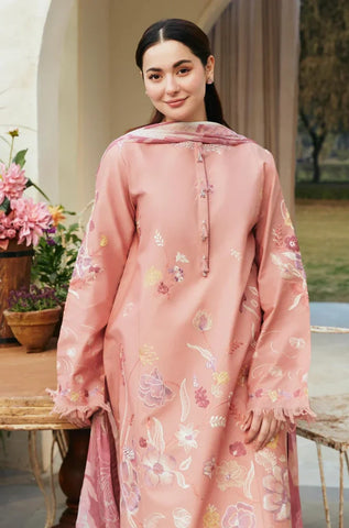 COCO BY ZARA SHAHJAHAN -3PC Lawn Embroidered Shirt with Chiffon Printed Dupatta and Trouser - BFU0020