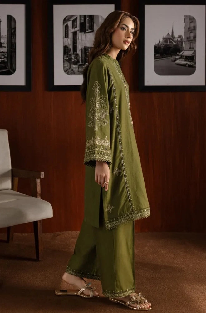 Batik - 2PC Dhanak Embroidered Shirt With Trouser - BFB01079