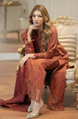 Maria B - 3 Piece - Lawn Embroidered Dress - BF0009