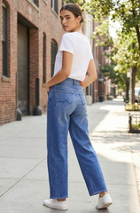 Luxury Soft-Wash Relaxed Jeans - Blue - BFJ008