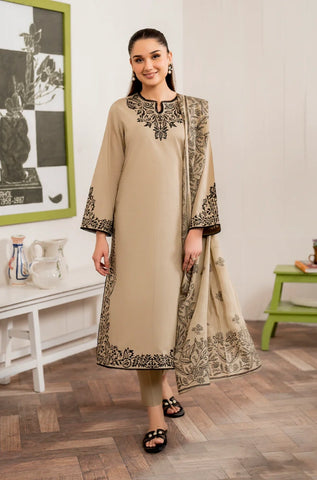 GARNET - 3PC Lawn Embroidered Shirt with Lawn Printed Dupatta and Trouser - BFB0150
