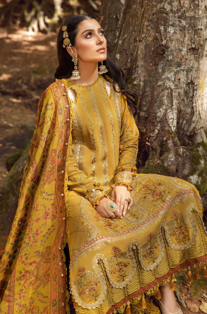 MARIA.B. - Winter 3PC Dhanak Embroidered Suit - BFB0439
