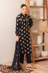 NishatLinen - 3PC Dhanak Embroidered Suit - BFB0130