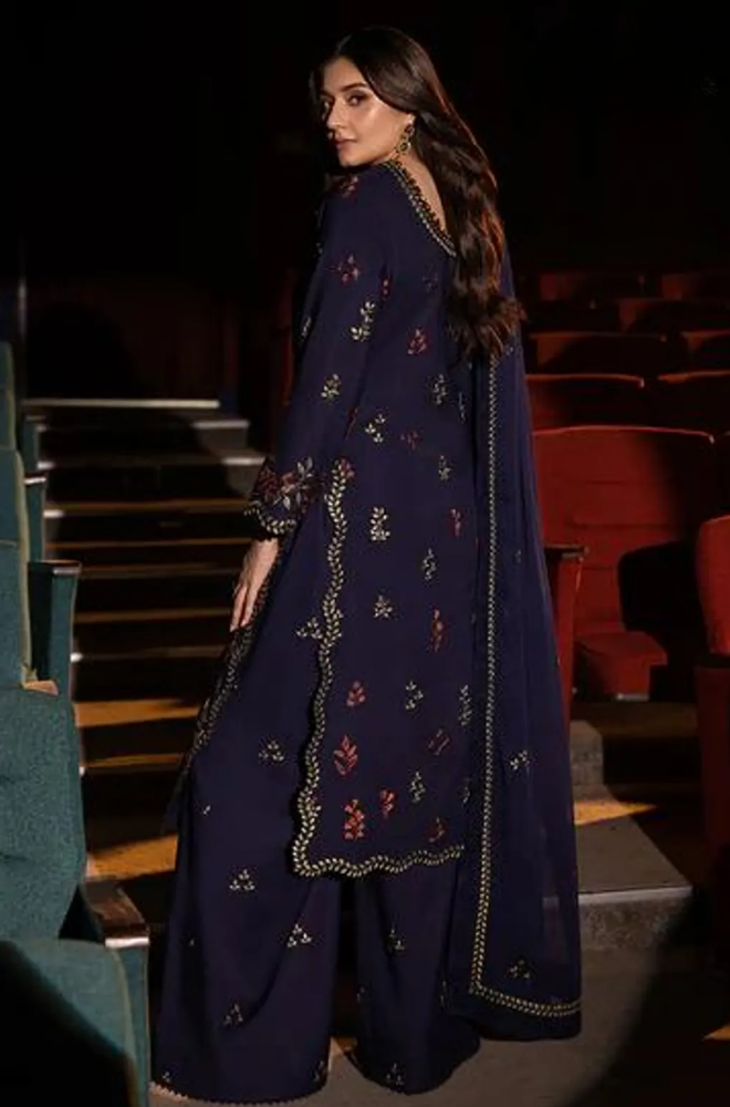 ASIM JOFA - Winter 3PC Dhanak Embroidered Suit - BFB0483
