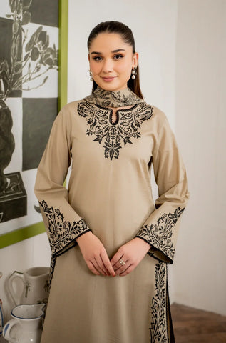 GARNET - 3PC Lawn Embroidered Shirt with Lawn Printed Dupatta and Trouser - BFB0150