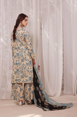 Sapphire - 3PC Shamoz Silk Print Suit - BFB0101