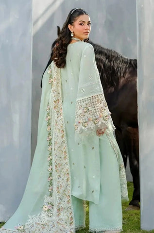 ELAF - 3PC Summer Lawn Embroidered Shirt with Cotton Net Embroidered Dupatta and Trouser - BFB0794