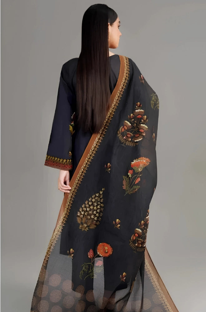 Nishat  - 3PC Dhanak Embroidered Suit - BFB01135