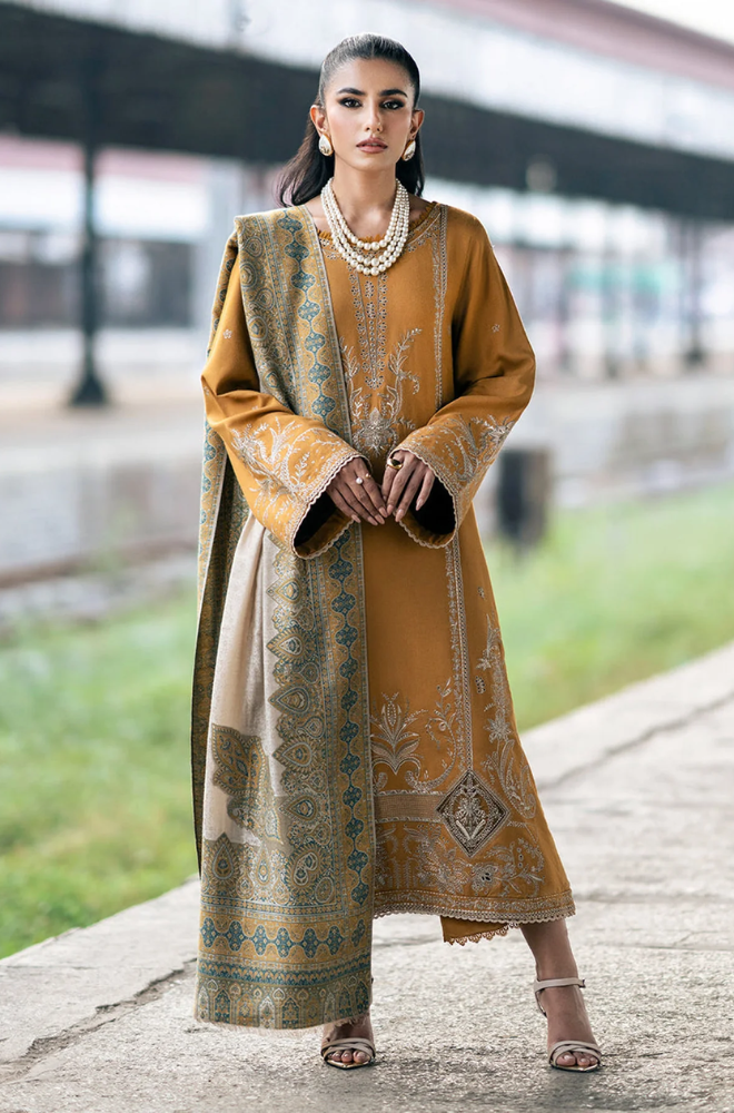 IZEL - Winter 3PC Dhanak Embroidered Suit - BFB0564