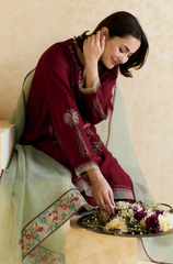 Mishkaa - 3PC Lawn Embroidered Suit - BFU0130