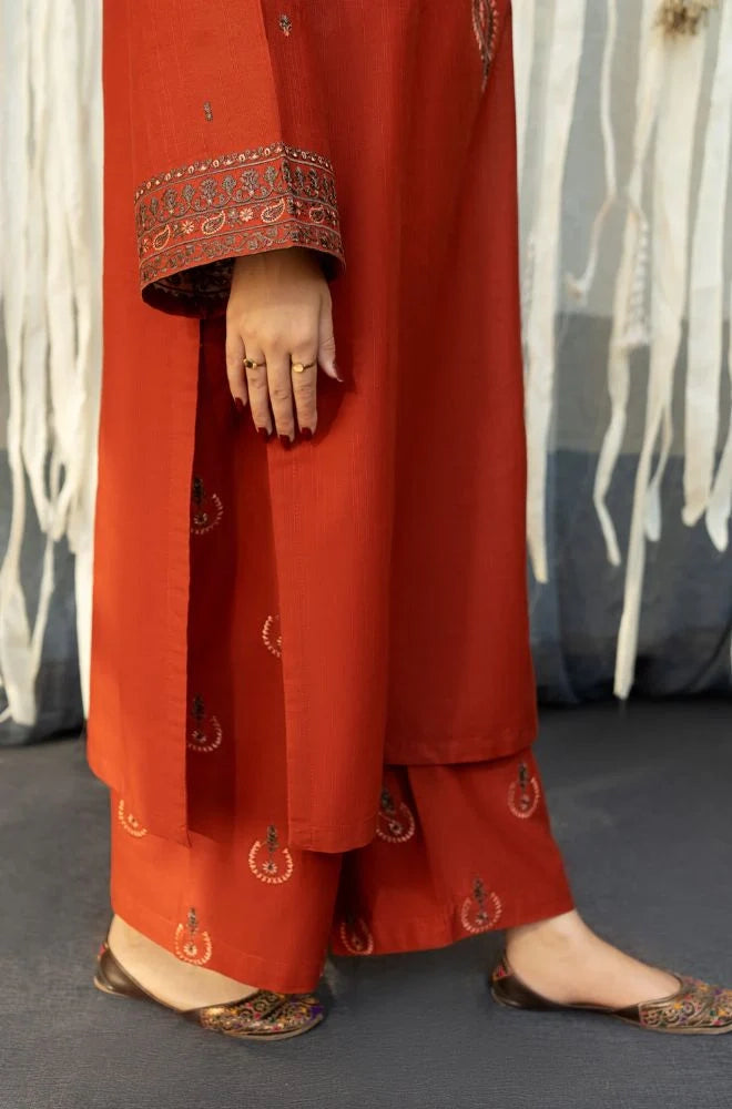URGE - 3PC Lawn Embroidered Shirt with Monar Printed Dupatta and Trouser - BFU00250