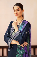 AFSANAH - 3PC Lawn Embroidered Suit - BFB0225