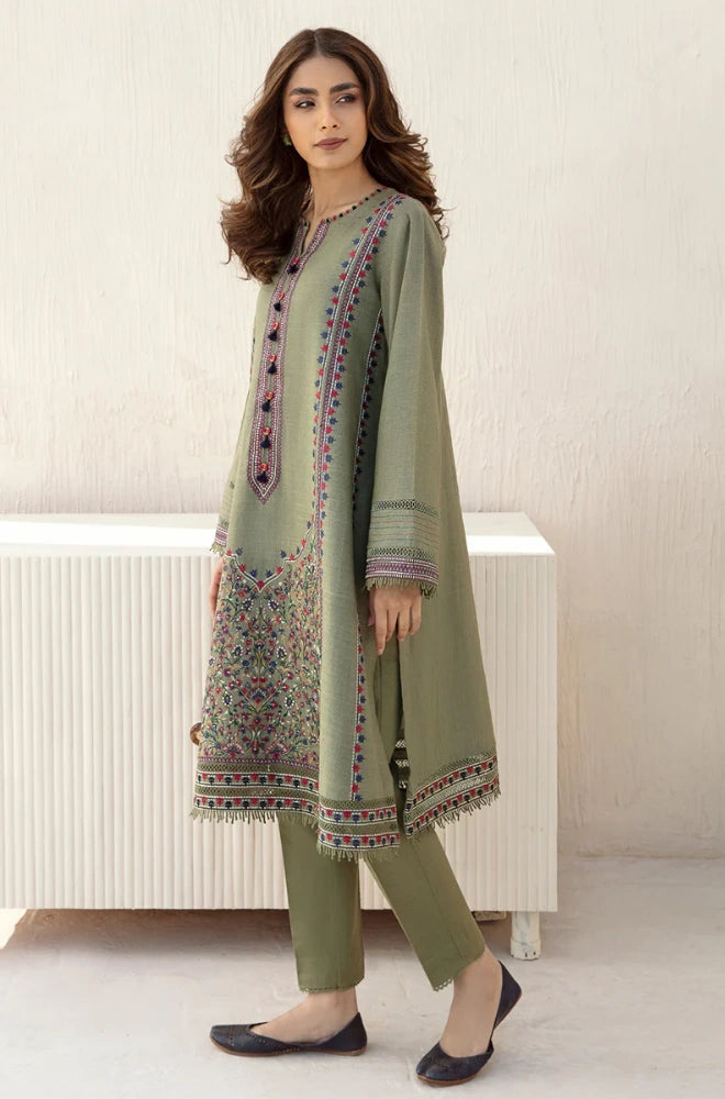Jazmin - 3PC Dhanak Embroidered Shirt With Dhanak Embroidered Dupatta and Trouser - BFB0906