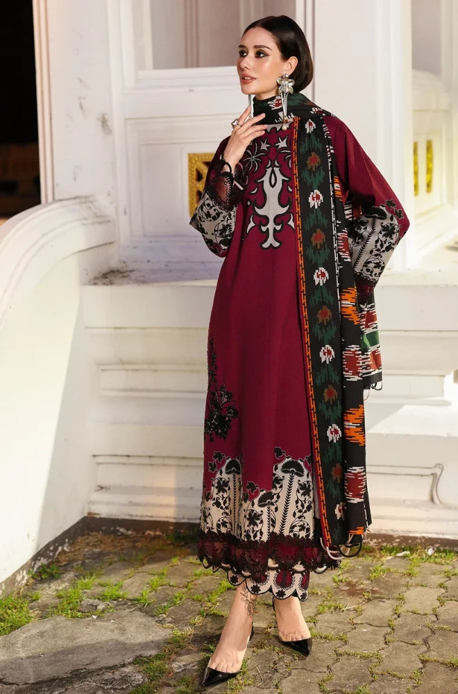 Charizma - 3PC Karandi Printed Shirt With Karandi Printed Dupatta and Trouser - BFB0946