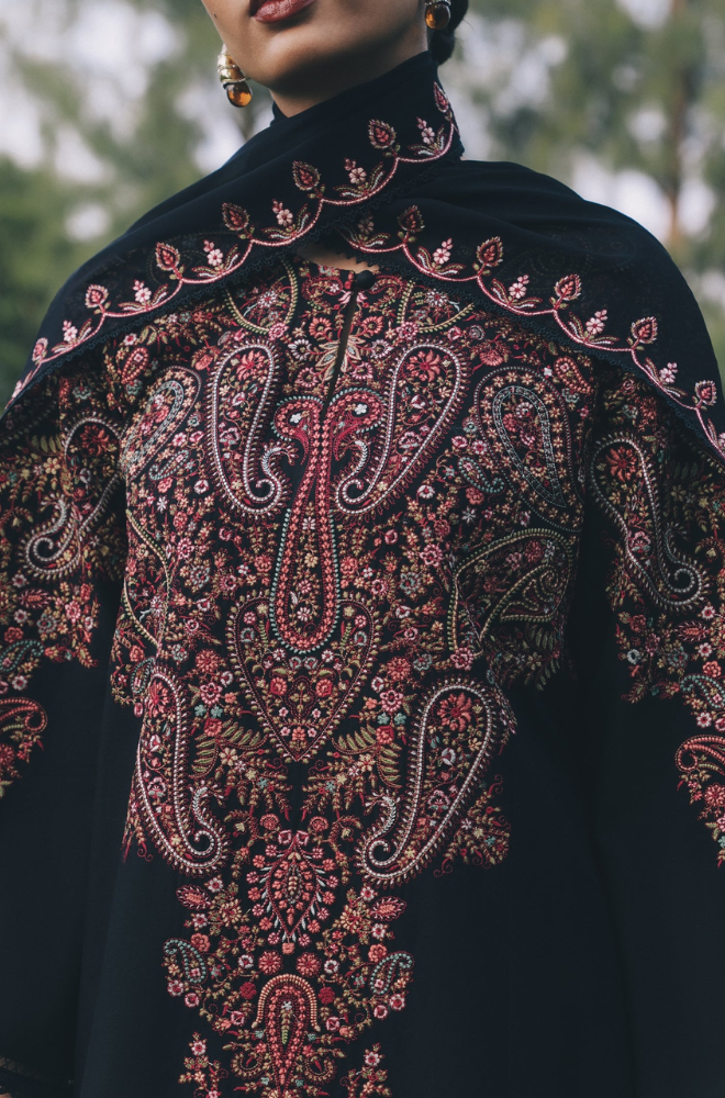 ZARA SHAHJAHAN - 3PC Dhanak Embroidered Shirt with Dhanak Embroidered Dupatta and Trouser - BFB01165