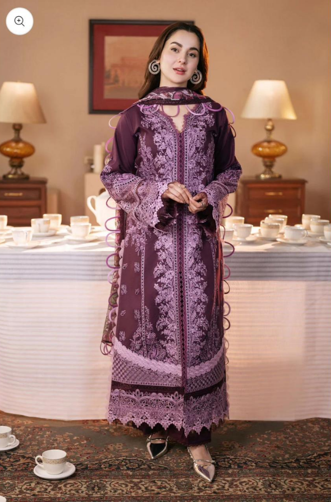 Zara Shahjahan - Winter 3PC Dhanak Embroidered Suit - BFB0456