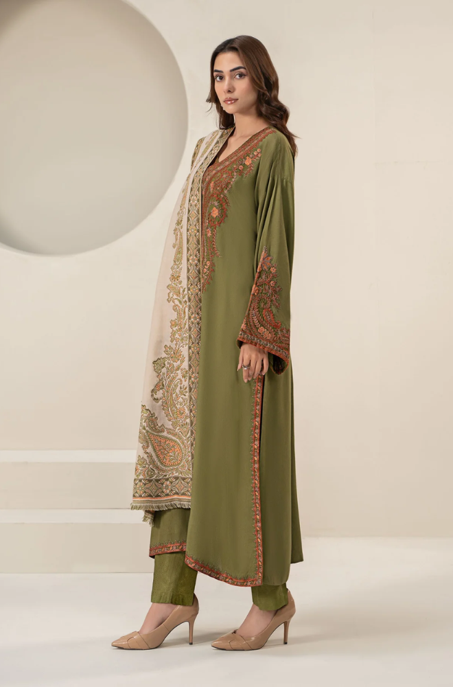 Maria B - 3PC Lawn Embroidered Suit- BFB0272