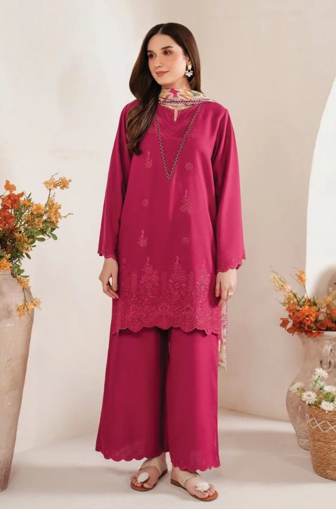 SHANZAY - 3PC Lawn Embroidered Shirt with Monar printed Dupatta and Trouser - BFB0226