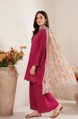 SHANZAY - 3PC Lawn Embroidered Shirt with Monar printed Dupatta and Trouser - BFB0226
