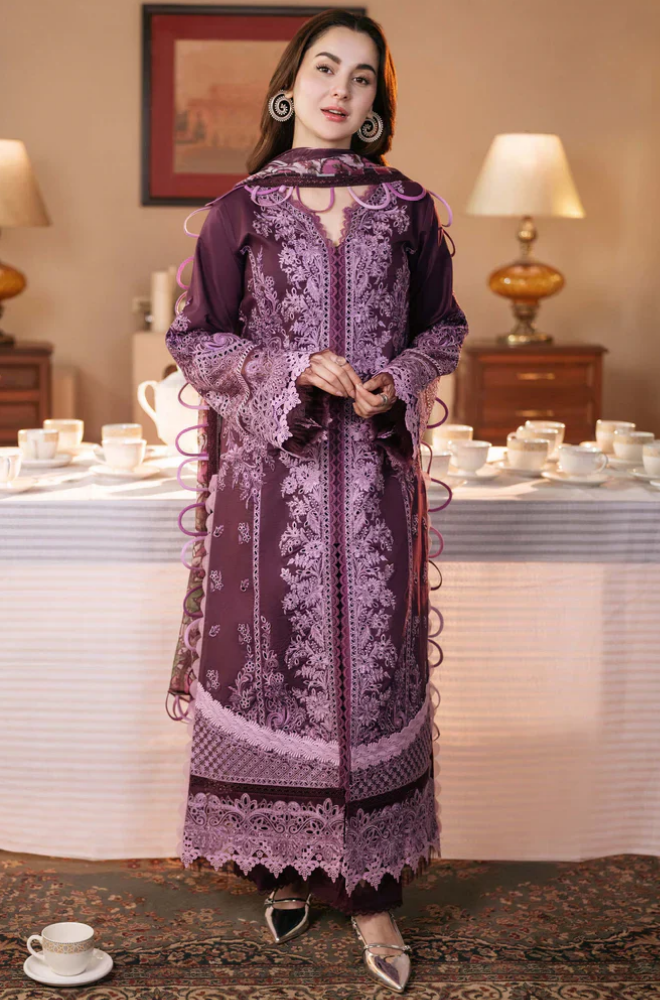 Zara Shahjahan - Winter 3PC Dhanak Embroidered Suit - BFB0456