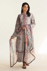 Zara Shahjahan - 3PC Dhanak Embroidered Suit - BFB0153