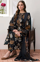 Baroque - Winter 3PC Khaddar Digital Printed Dress - BFU0500