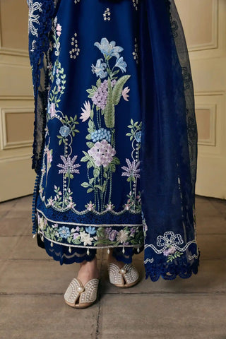 Maryam Hussain - 3PC Lawn Embroidered Shirt with Cotton Net Embroidered Dupatta and Trouser - BFB0828