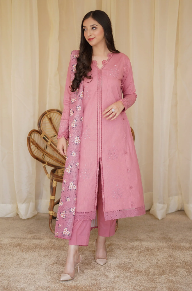 AYZEL- Dhanak Embroidered Suit - BFB0317