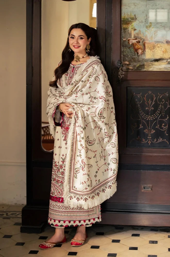 Asim Jofa - 3PC Dhanak Embroidered Shirt With Dhanak Embroidered Dupatta and Trouser - BFB0990