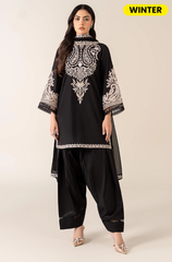 Maria B - Winter 3PC Dhanak Embroidered Suit - BFB0414