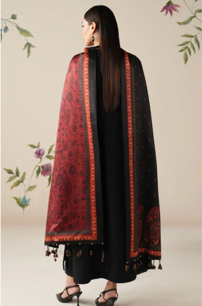 Baroque - 3PC Dhanak Embroidered Suit - BFB01134