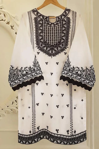 AGHA NOOR - 3PC Lawn Embroidered Shirt with Chiffon Embroidered Dupatta and Trouser - BFU0013
