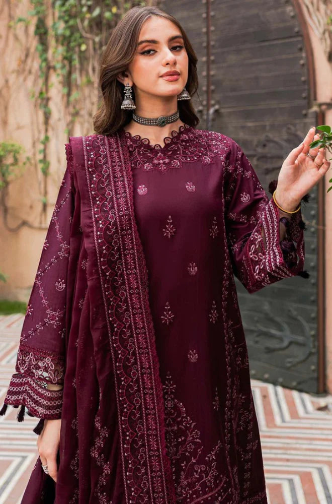 Farasha - 3PC Lawn Embroidered Suit - BFU0087