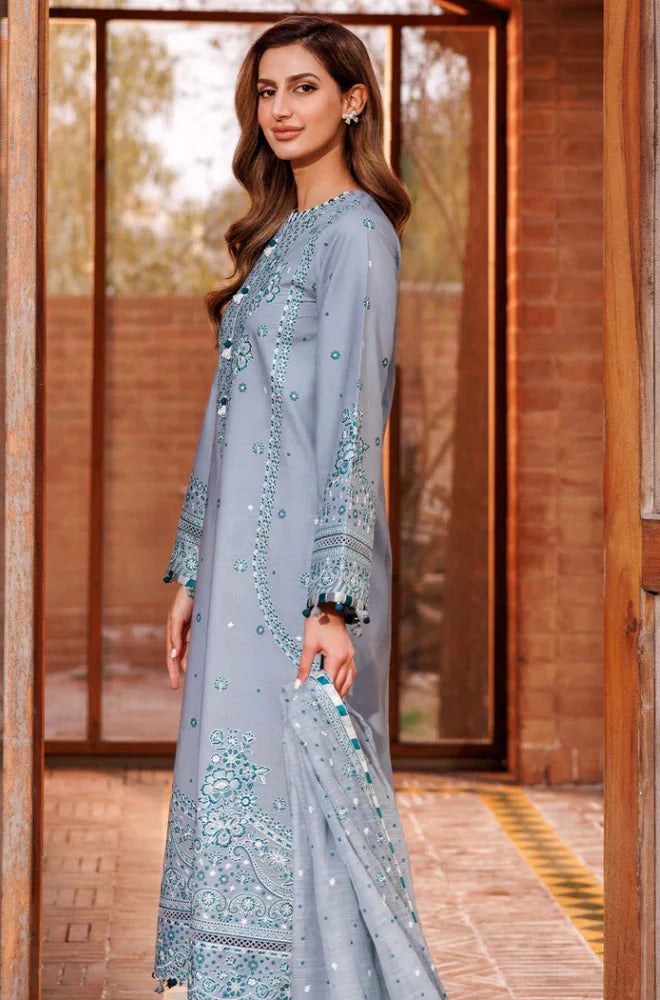 Farasha - 3PC Lawn Embroidered Suit - BFU0091