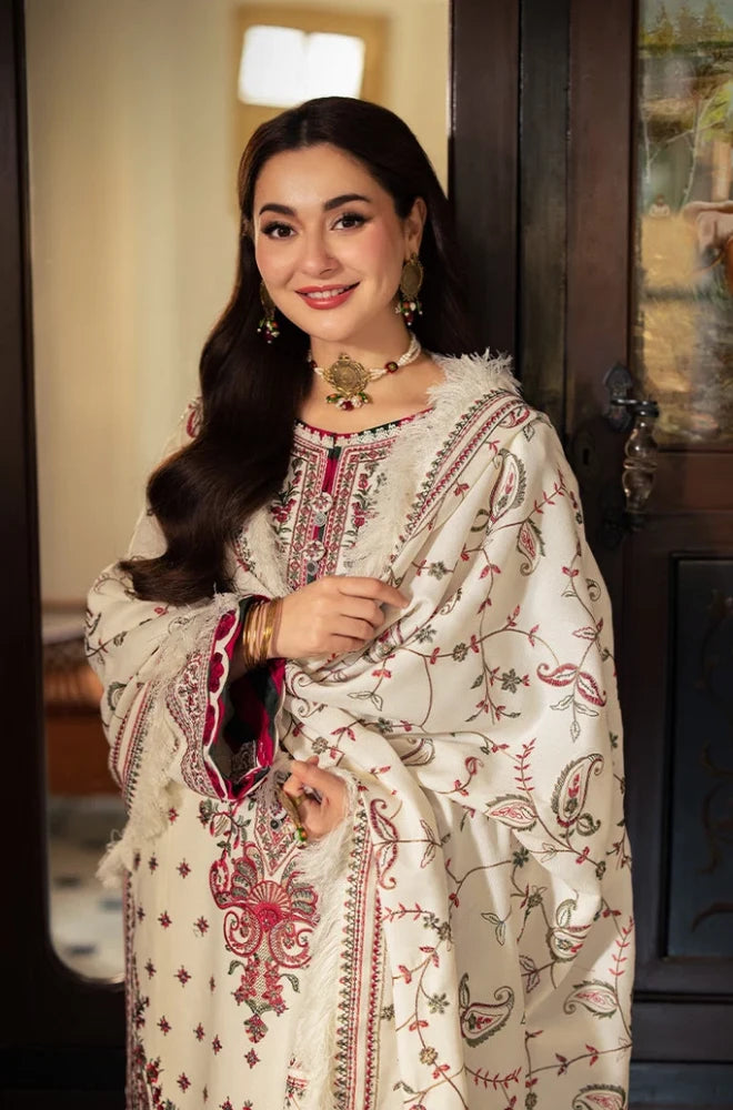 Asim Jofa - 3PC Dhanak Embroidered Shirt With Dhanak Embroidered Dupatta and Trouser - BFB0990