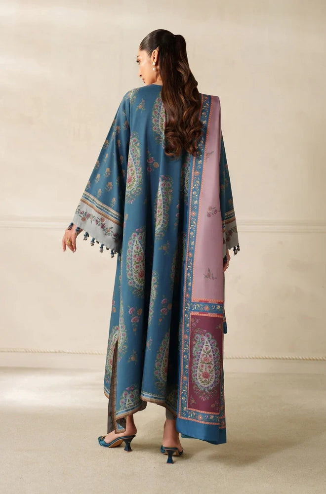 Baroque -  3PC Karandi Printed Shirt With Karandi Printed Dupatta and Trouser - BFB0948