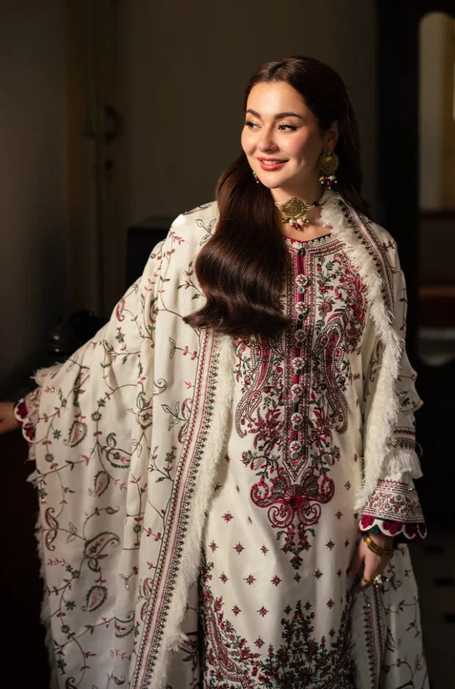 Asim Jofa - 3PC Dhanak Embroidered Shirt With Dhanak Embroidered Dupatta and Trouser - BFB0990