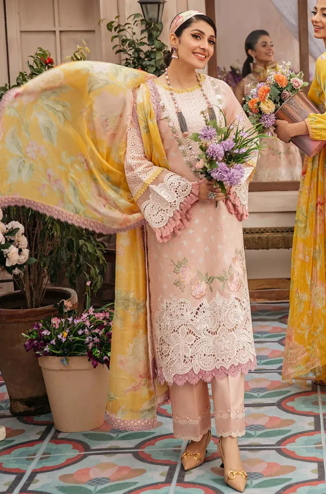 MUSHQ - 3PC Lawn Embroidered Shirt with Monar Printed Dupatta and Trouser- BFB0273